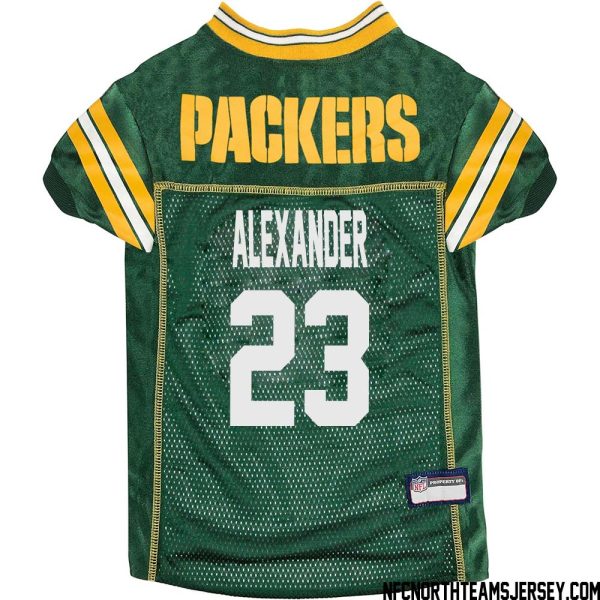 Jaire Alexander No 23 Green Bay Packers Dog Jersey Green – Replica
