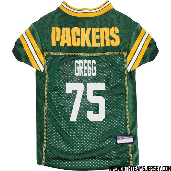 Forrest Gregg No 75 Green Bay Packers Dog Jersey Green – Replica