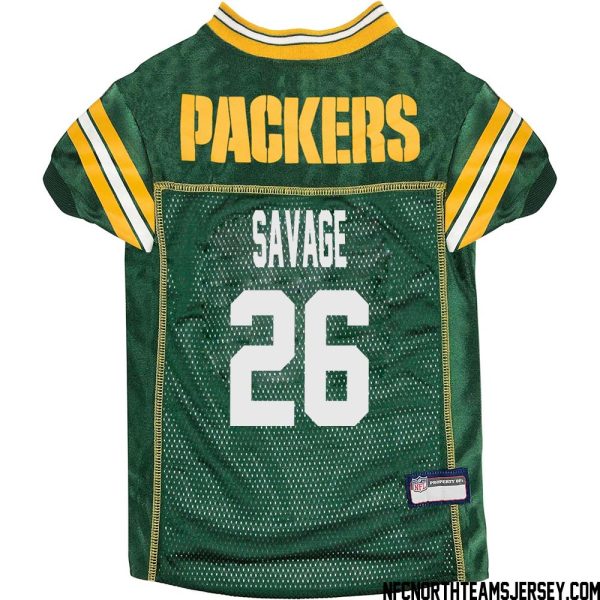 Darnell Savage No 26 Green Bay Packers Dog Jersey Green – Replica