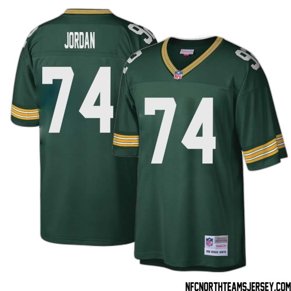 Henry Jordan No 74 Green Bay Packers Mitchell & Ness Big & Tall 1996 Retired Player Replica Jersey Dark Green