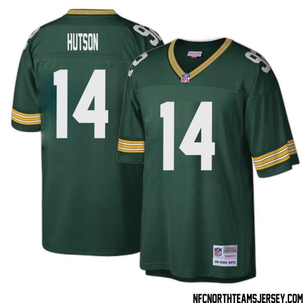 Don Hutson No 14 Green Bay Packers Mitchell & Ness Big & Tall 1996 Retired Player Replica Jersey Dark Green