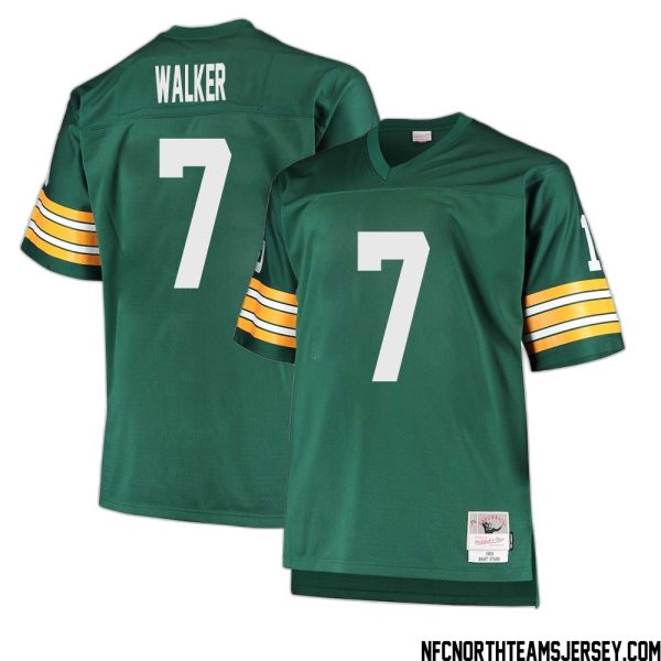 Quay Walker No 7 Green Bay Packers Mitchell & Ness Big & Tall 1968 Retired Player Replica Jersey Green