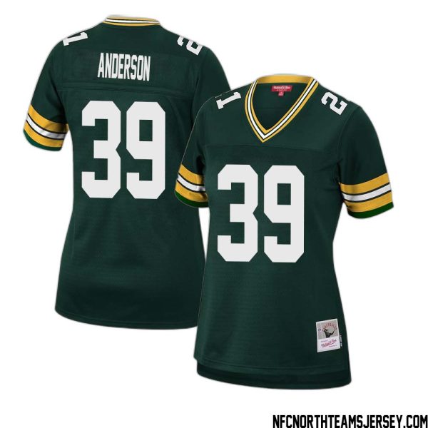 Zayne Anderson No 39 Green Bay Packers Mitchell & Ness Women 2010 Legacy Replica Player Jersey Green