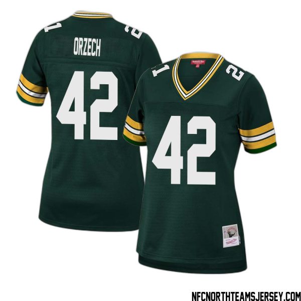 Matthew Orzech No 42 Green Bay Packers Mitchell & Ness Women 2010 Legacy Replica Player Jersey Green