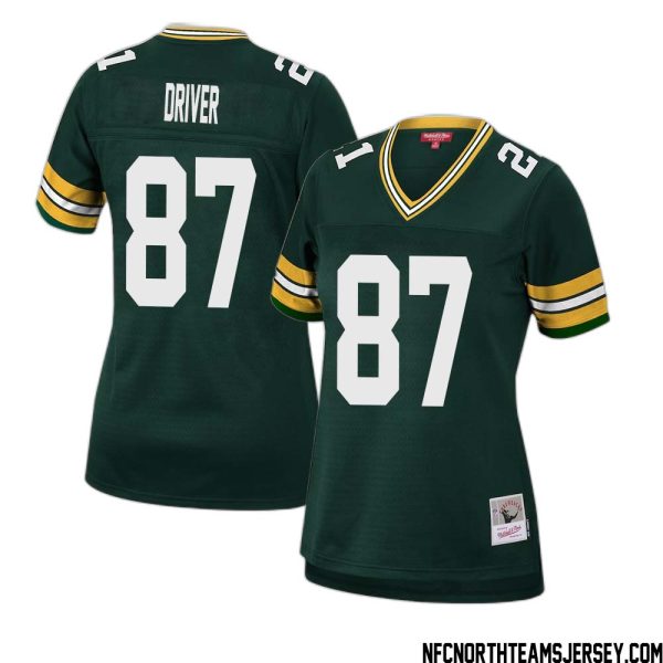 Donald Driver No 87 Green Bay Packers Mitchell & Ness Women 2010 Legacy Replica Player Jersey Green