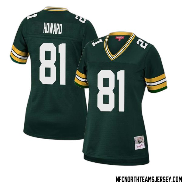 Desmond Howard No 81 Green Bay Packers Mitchell & Ness Women 2010 Legacy Replica Player Jersey Green