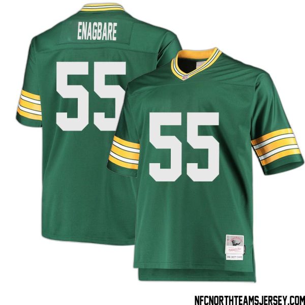 Kingsley Enagbare No 55 Green Bay Packers Mitchell & Ness Big & Tall 1996 Retired Player Replica Jersey Green