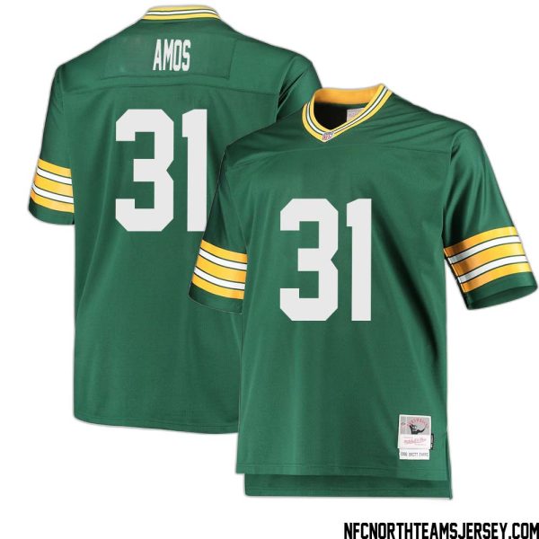 Adrian Amos No 31 Green Bay Packers Mitchell & Ness Big & Tall 1996 Retired Player Replica Jersey Green