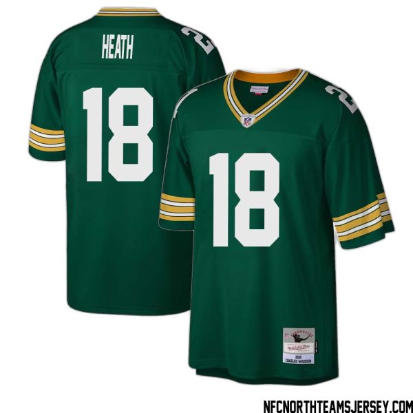 Malik Heath No 18 Green Bay Packers Mitchell & Ness Legacy Replica Jersey Green