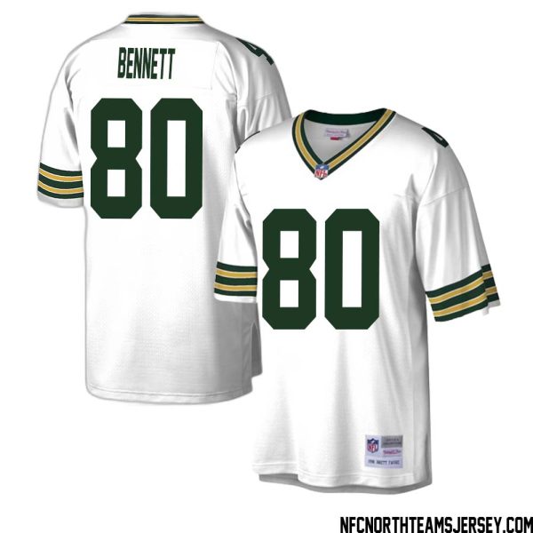 Martellus Bennett No 80 Green Bay Packers Mitchell & Ness Legacy Replica Jersey Green White