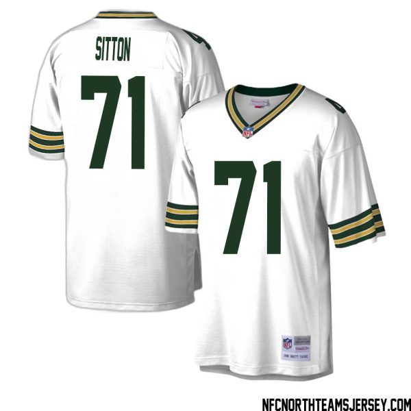 Josh Sitton No 71 Green Bay Packers Mitchell & Ness Legacy Replica Jersey Green White