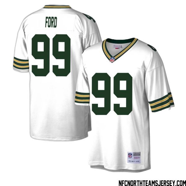 Jonathan Ford No 99 Green Bay Packers Mitchell & Ness Legacy Replica Jersey Green White