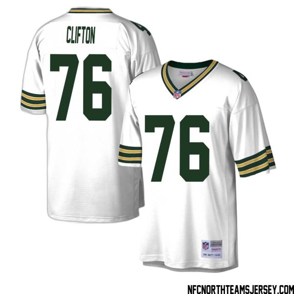 Chad Clifton No 76 Green Bay Packers Mitchell & Ness Legacy Replica Jersey Green White