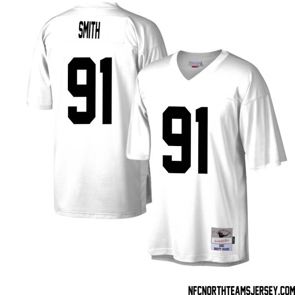 Preston Smith No 91 Green Bay Packers Mitchell & Ness Legacy Replica Jersey White