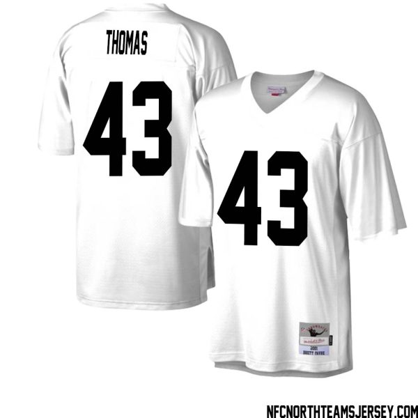 Kiondre Thomas No 43 Green Bay Packers Mitchell & Ness Legacy Replica Jersey White