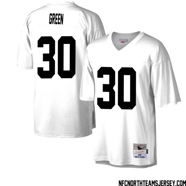 Ahman Green Mitchell & Ness Legacy Replica Jersey White – No 30 Green Bay Packers