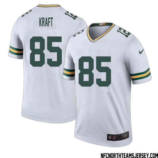 Tucker Kraft No 85 Green Bay Packers Color Rush Legend Jersey White Mens – Replica