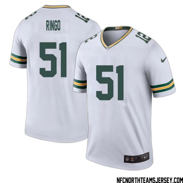 Jim Ringo No 51 Green Bay Packers Color Rush Legend Jersey White Mens – Replica