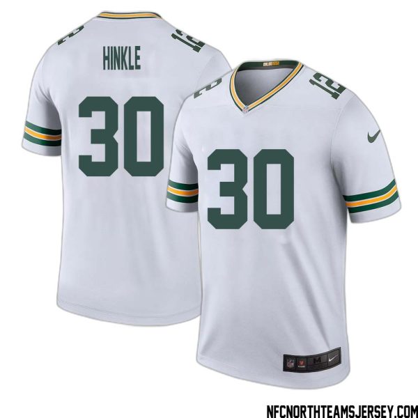 Clarke Hinkle No 30 Green Bay Packers Color Rush Legend Jersey White Mens – Replica