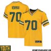 Romeo Doubs No 87 Davante Adams Green Bay Packers Inverted Legend Jersey Gold Youth – Replica