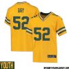 Quay Walker No 7 Davante Adams Green Bay Packers Inverted Legend Jersey Gold Youth – Replica