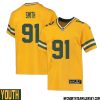 Quay Walker No 7 Davante Adams Green Bay Packers Inverted Legend Jersey Gold Youth – Replica