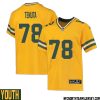 Luke Musgrave No 88 Davante Adams Green Bay Packers Inverted Legend Jersey Gold Youth – Replica