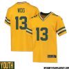 Donald Driver No 87 Davante Adams Green Bay Packers Inverted Legend Jersey Gold Youth – Replica