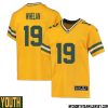 Dallin Leavitt No 6 Davante Adams Green Bay Packers Inverted Legend Jersey Gold Youth – Replica