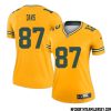Willie Buchanon No 28 Davante Adams Green Bay Packers Inverted Legend Jersey Gold Women – Replica