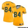 Sean Rhyan No 75 Davante Adams Green Bay Packers Inverted Legend Jersey Gold Women – Replica