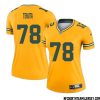 Luke Musgrave No 88 Davante Adams Green Bay Packers Inverted Legend Jersey Gold Women – Replica