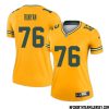 Jimmy Graham No 80 Davante Adams Green Bay Packers Inverted Legend Jersey Gold Women – Replica