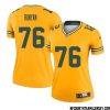 Jonathan Ford No 99 Davante Adams Green Bay Packers Inverted Legend Jersey Gold Women – Replica