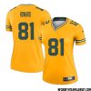 De?Vondre Campbell No 59 Davante Adams Green Bay Packers Inverted Legend Jersey Gold Women – Replica
