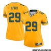 Chad Clifton No 76 Davante Adams Green Bay Packers Inverted Legend Jersey Gold Women – Replica