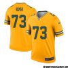 Willie Wood No 26 Davante Adams Green Bay Packers Inverted Legend Jersey Gold – Replica