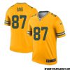 Willie Wood No 26 Davante Adams Green Bay Packers Inverted Legend Jersey Gold – Replica