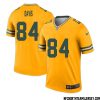 Tucker Kraft No 85 Davante Adams Green Bay Packers Inverted Legend Jersey Gold – Replica