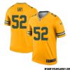 Rasheed Walker No 63 Davante Adams Green Bay Packers Inverted Legend Jersey Gold – Replica