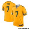 Rashan Gary No 52 Davante Adams Green Bay Packers Inverted Legend Jersey Gold – Replica