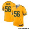 Kenny Clark No 97 Davante Adams Green Bay Packers Inverted Legend Jersey Gold – Replica