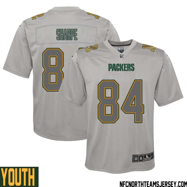 Sterling Sharpe No 84 Green Bay Packers Atmosphere Jersey Grey Youth – Replica