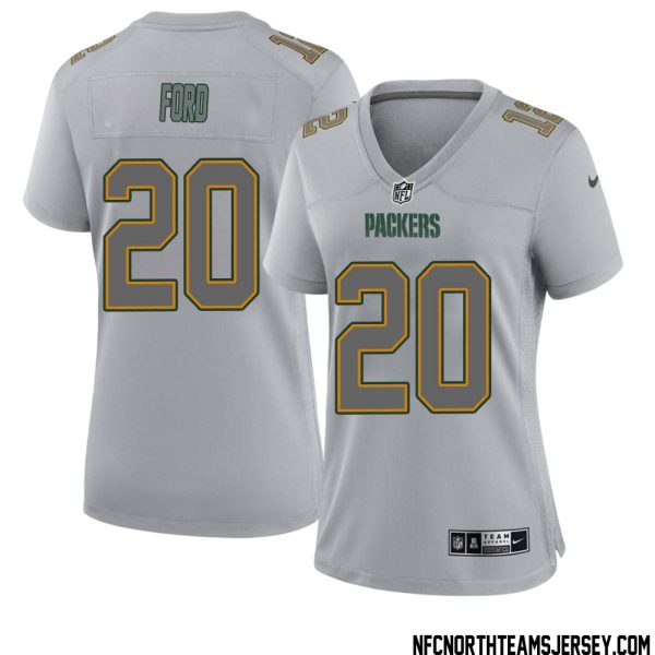 Rudy Ford No 20 Green Bay Packers Atmosphere Jersey Grey Womens – Replica