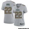 Romeo Doubs No 87 Green Bay Packers Atmosphere Jersey Grey Womens – Replica