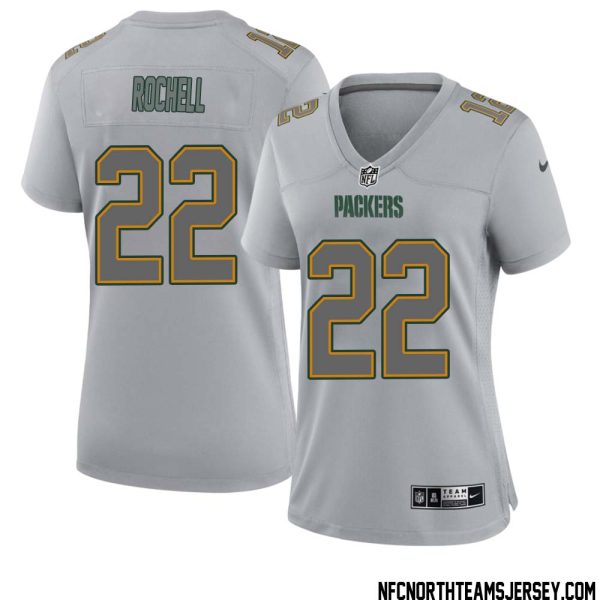 Robert Rochell No 22 Green Bay Packers Atmosphere Jersey Grey Womens – Replica