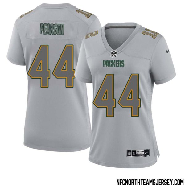 Henry Pearson No 44 Green Bay Packers Atmosphere Jersey Grey Womens – Replica