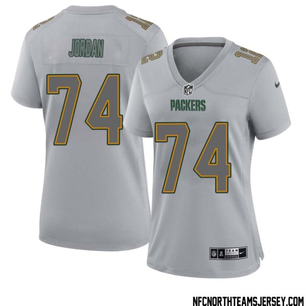 Henry Jordan No 74 Green Bay Packers Atmosphere Jersey Grey Womens – Replica