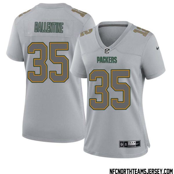 Corey Ballentine No 35 Green Bay Packers Atmosphere Jersey Grey Womens – Replica