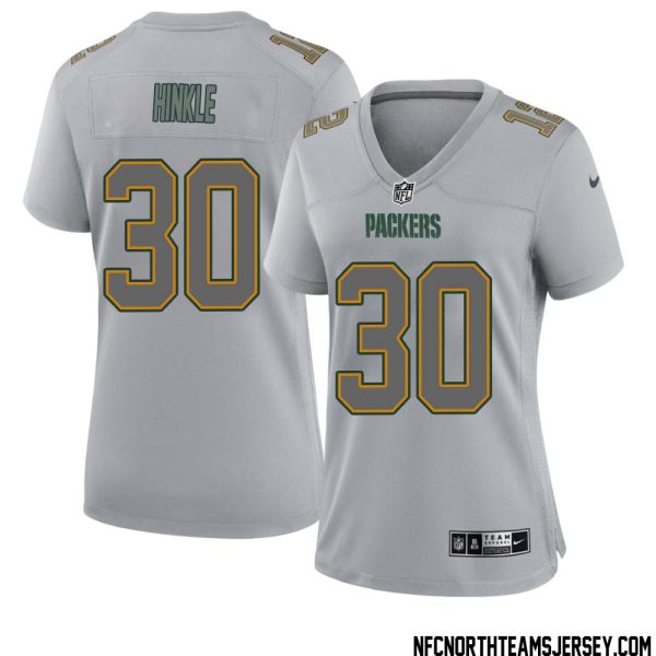 Clarke Hinkle No 30 Green Bay Packers Atmosphere Jersey Grey Womens – Replica